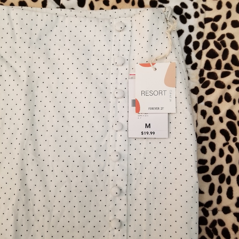 Button Down Pencil Skirt with Slit